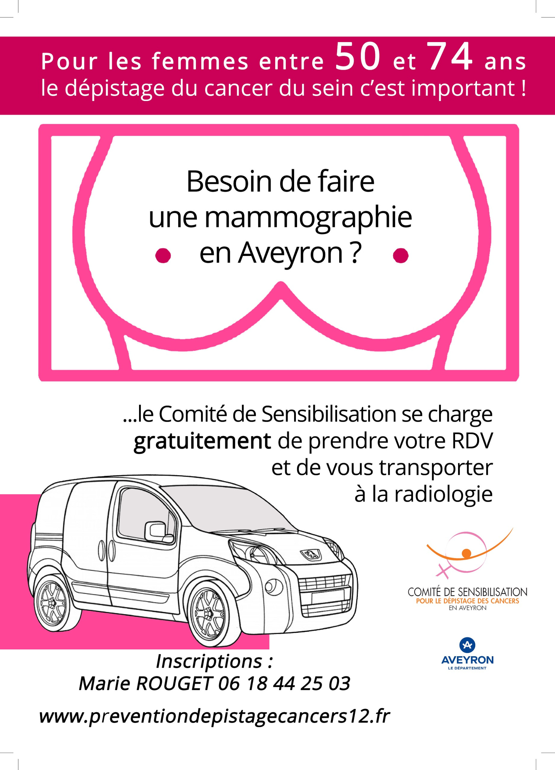 Lire la suite à propos de l’article Dépistage du cancer du sein, le transport c’est GRATUIT